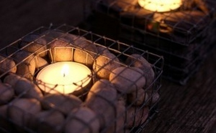 gabion candle outdoor lighting