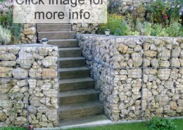 gabion basket and stairs