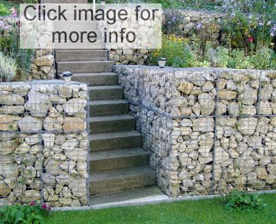 gabion basket and stairs