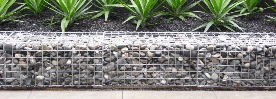 1/2pcs Galvanised Gabion Stone Basket Storage Cage Retaining Garden Wall Boarder 