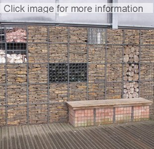 brick and timber filled gabions