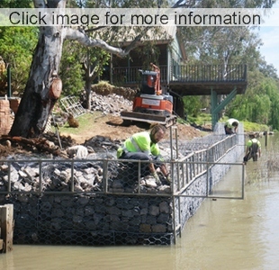 gabion river bank construction