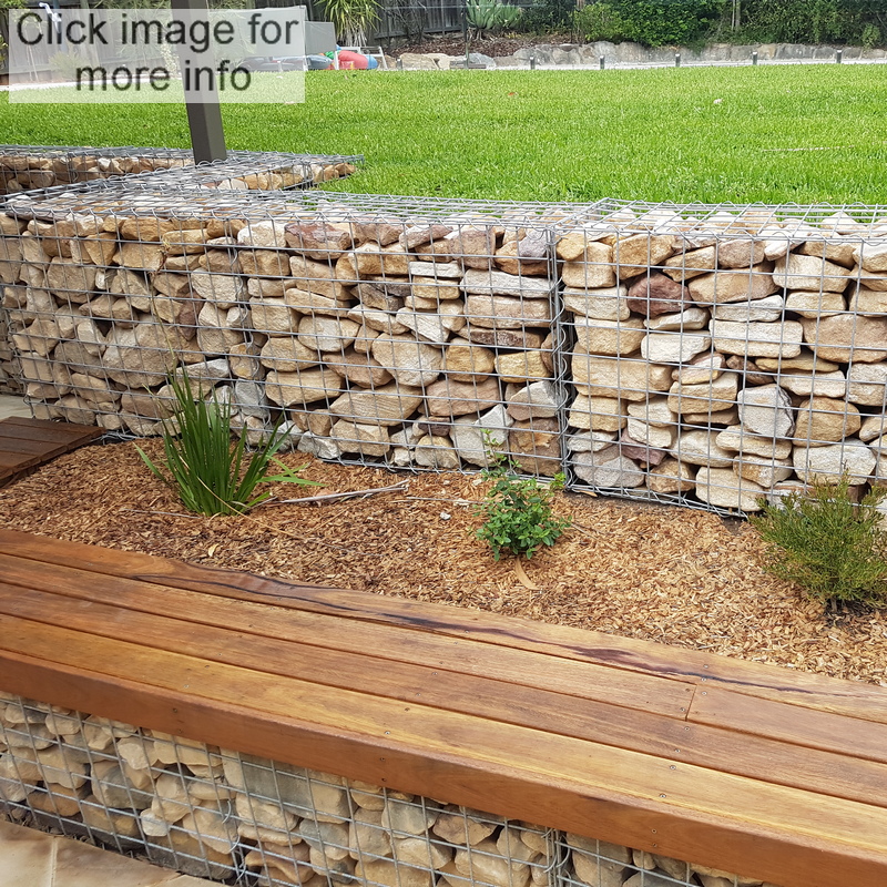 gabion retaining wall with seat